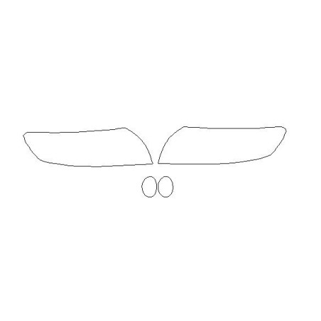 Volvo V50 na FL koplampen / voorlampen beschermfolie (2007-2012)