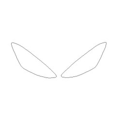 Mazda 2 II (mk2) elülső lámpaburkolat védőfóliák (2007-2010)