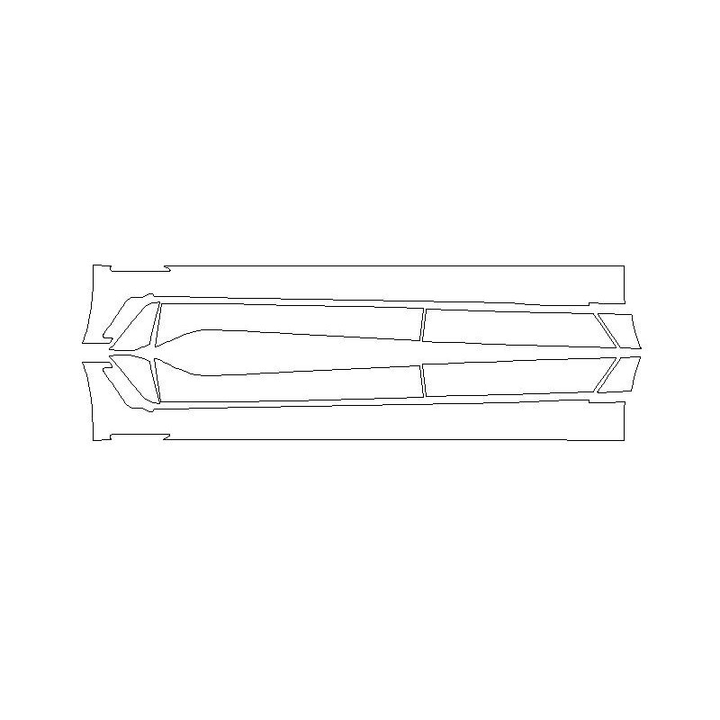 BMW 6 G32 Gran Tourismo beskyttelsesfolie / beskyttelsesfilm til bunden af døre og ydre trin (2018-)