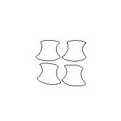 Audi A4 B9 dedikerede klistermærker / beskyttelsesfolie til dørhåndtag (2015-)