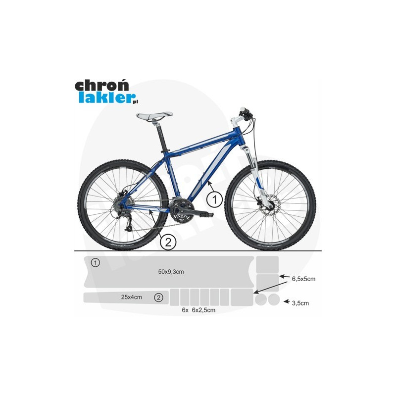 naklejka / folia ochronna na rower 3M zestaw small