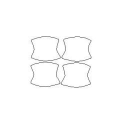 Honda Civic XI 11 ochranné fólie pod rukoväť (2021-)