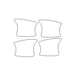 Mercedes GLC-Klasa X253 C253 için özel tutkal kaplı kapı kolları koruyucu filmler (2015-2022)