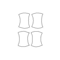 Toyota Corolla XII kapı kolları için koruyucu filmler (2018-)