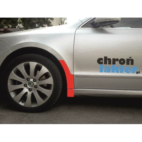 SKODA SUPERB II i II FL (2) naklejki / folie ochronne pod chlapacze przód tył błotnik 