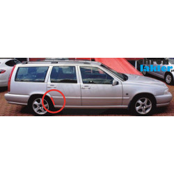 Volvo V70 I beskyttelsesfilm / klistermærker til bagkofangeren (1996-2000)