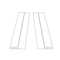 VW Tiguan II FL sonrası sütunlara koruyucu film B parlak siyah (2020-2024)