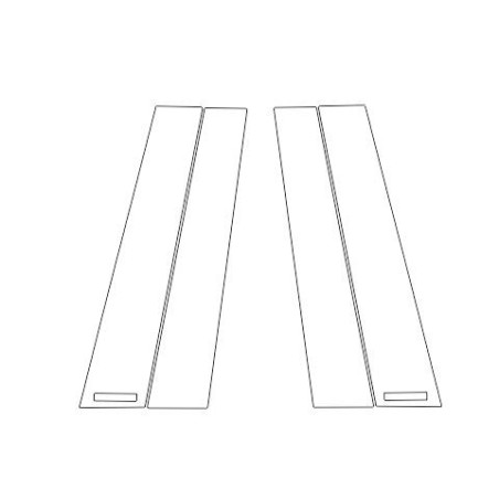 VW Tiguan II után FL védelem a B oszlopokra piano black (2020-2024)