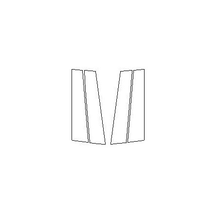 Peugeot 208 II folie protectoare pentru stâlpi B piano black (2020-)