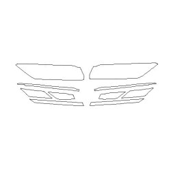 Volkswagen Touareg III 3 fényszóró / első lámpák védőfóliák (2018-)