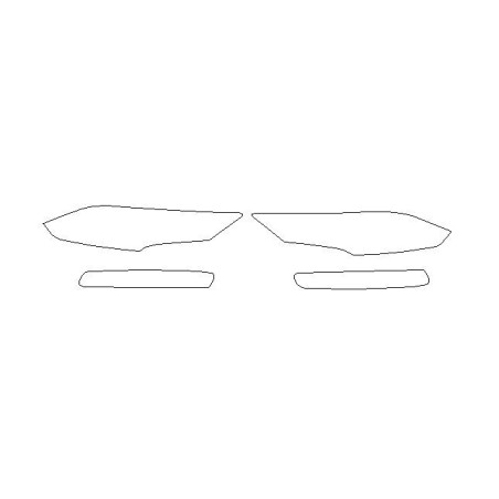 Ford Mustang VI Facelift frontlys / frontlysskjerm beskyttelsesfilm (2017-2023)
