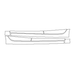 MAZDA 6 III (3) GJ Facelift beskyttelsesfilm / beskyttelsesfolie til siden af ​​dørene og ydre dørtrin (2018-)