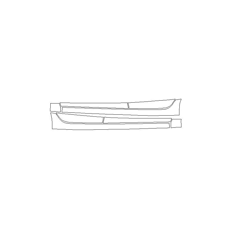 MAZDA 6 III (3) GJ Facelift beskyttelsesfilm / beskyttelsesfolie til siden af ​​dørene og ydre dørtrin (2018-)