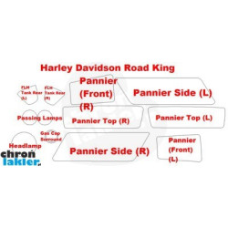 Harley Davidson Road King - folie / naklejki ochronne - zestaw 