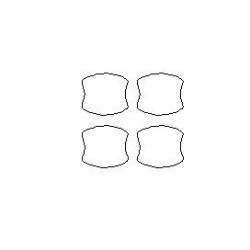 Ford Ranger V Ανανέωση προσώπου προστατευτικά αυτοκόλλητα κάτω από τις λαβές (2015-2022)