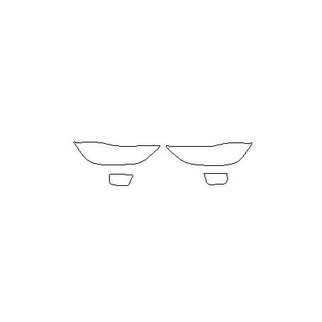 Ford Edge II Facelift headlights / front lamps protective foils (2018-2024)