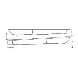 Audi A7 C8 suojakalvot / suojaava kalvo alustanovet ja ulkoiset kynnykset (2017-)