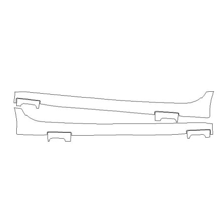 Audi RS6 C7 beschermende folie / beschermfolie voor dorpels (2011-2014)