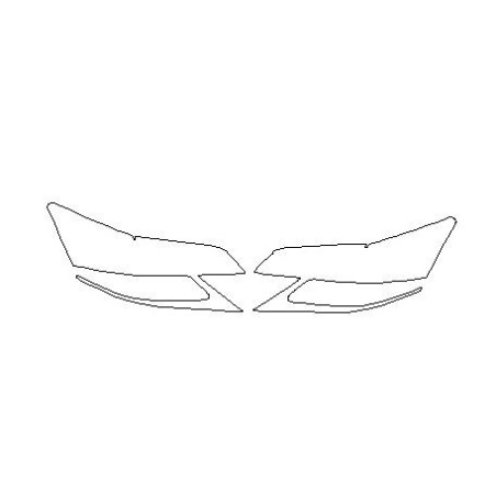 Lexus GS IV na FL koplampen / voorlampen beschermende folies (2016-2020)