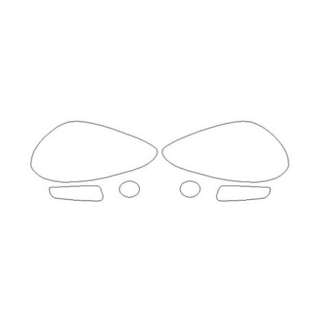 Fiat Punto IV koplampen / voorlampen beschermfolie (2009-2018)