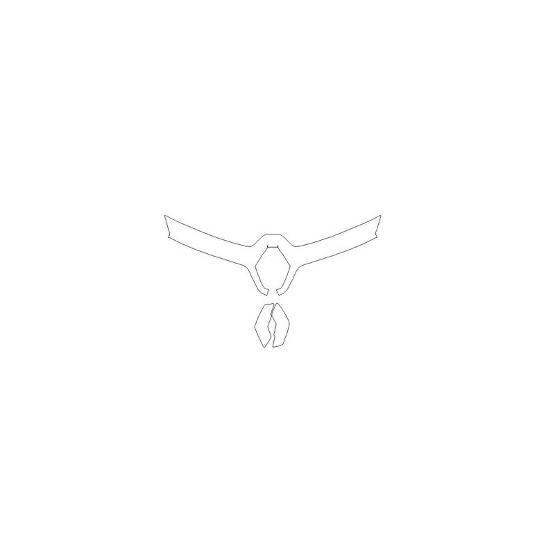 Renault Captur I jälkeen FL suojaavat kalvot / etugrilliin suojaava kalvo / etumaski / emblem  (2017-2019)