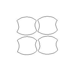 Nissan Pathfinder IV 4 beschermende folies voor deurklinken (2017-)