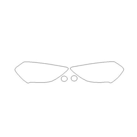 Renault Clio III FL fényszóró / lámpa védőfólia halogén (2009-2012)