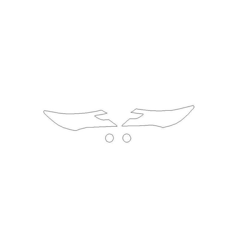 Mitsubishi Pajero Sport III reflektory / lampy elől halogén védőfóliák (2016-)