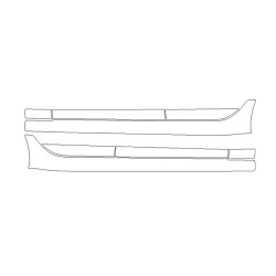 Jaguar XF I X250 beskyttelsesfilm / beskyttelsesfolie på terskler og dører (2008-2015)