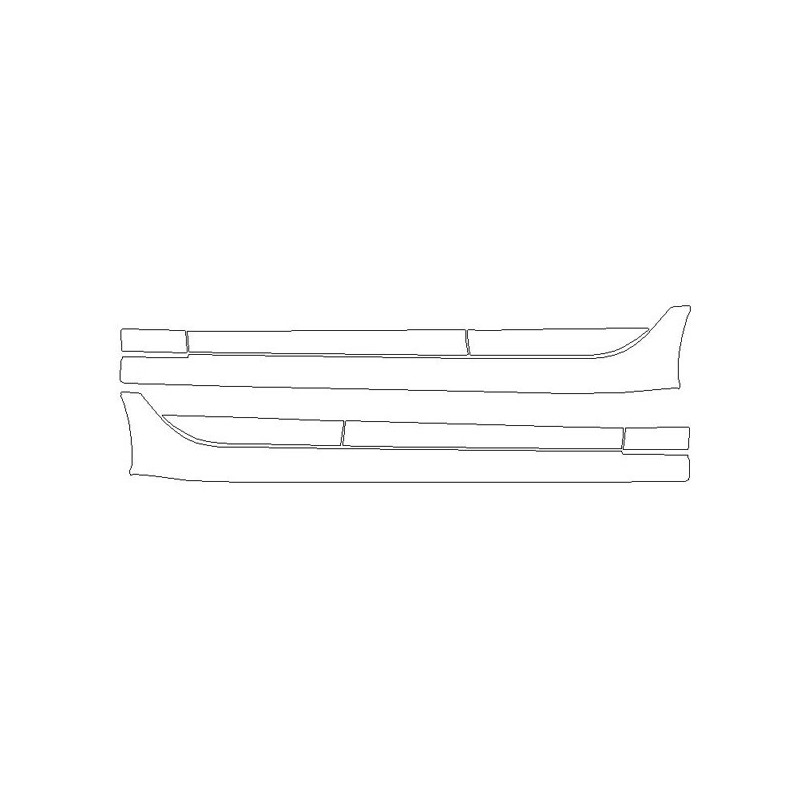 2008-2015 Jaguar XF I X250 koruma filmleri / eşik ve kapı koruyucu film