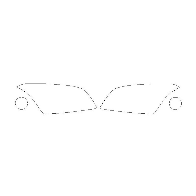 Chevrolet Trax I mk1 1 farlar / ön lambalar halojen koruma filmleri (2013-2016)