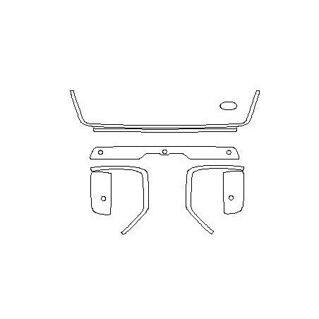 Range Rover Sport II L494 FL protective film for some front piano black front bumper trim (2017-2022)