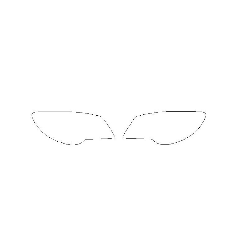 VW Touran I efter FL strålkastarskyddsfilmer (2007-2010)