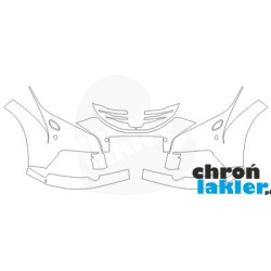 Honda Civic IX 9 zderzak przód folia ochronna 3M VentureShield (clear bra)