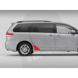 Protetores de tela traseiros da porta e do para-lamas Toyota Sienna XL30 (2010-2020)