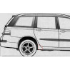 Fólie na ochranu blatníka / prahu zadného kolesa Fiat Stilo (2001–2007)