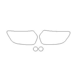 Hyundai Tucson III reflektory / światła przednie / halogeny / naklejki / folie ochronne (2016-)