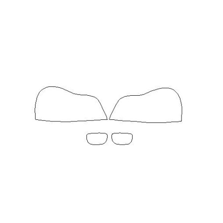 Fólie na ochranu predných halogénových svetlometov VOLVO XC90 I (1) 3M VentureShield (clear bra) (2002-2014)