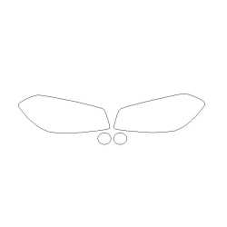 Nissan Qashqai I jälkeen FL etuvalot / etuvalojen suojakalvot (2009-2013)