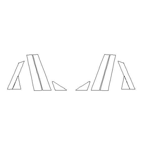 Audi A4 B9 sedan stolper B og C beskyttelsesfilm (2015-)