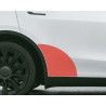 Tesla Y skyddsfilm på bakdörr (framför bakhjulet) (2020-).