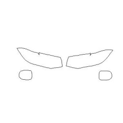 VW T-cross predný FL reflektory / predné lampy ochranné fólie (2019-2023)