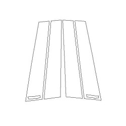 VW T-cross protetores de pintura para colunas B piano black (2019-)