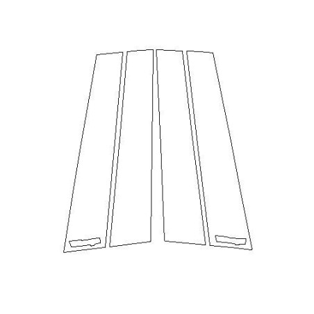 VW T-cross ochranné fólie na sloupky B piano black (2019-)