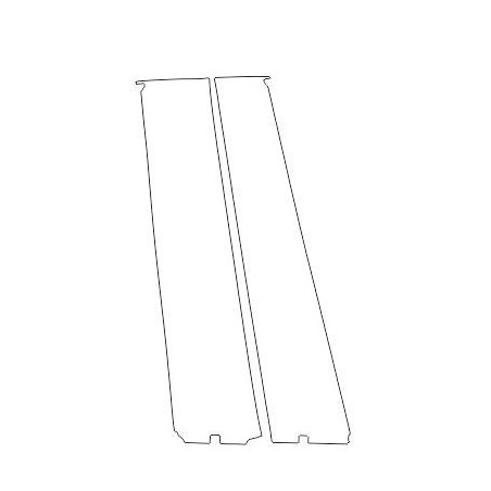 Opel Agila sticker / folie voor B deurstijlen mat zwart (2008-2014)