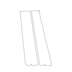 Suzuki Splash αυτοκόλλητο / μεμβράνη για τις στύλες της πόρτας Β μαύρο ματ (2008-2014)