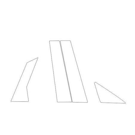 Audi A3 8Y sedan beskyttelsesfilm på B C-stolper piano black (2020-)