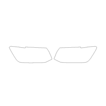 Audi Q2 headlights / front lamps protective foils (2016-).