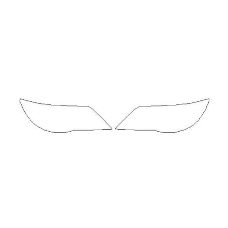 VW Tiguan I vóór FL stickers / beschermende folie op koplampen / lampen / voorlichten (2007-2010)