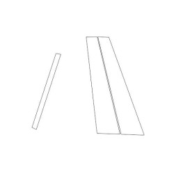 BMW 7 G11 G12 pilaarbeschermfolie B C pianozwart (2015-2022)